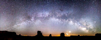 Milky Way, Venus, & Crescent Moon Rising Over Monument Valley