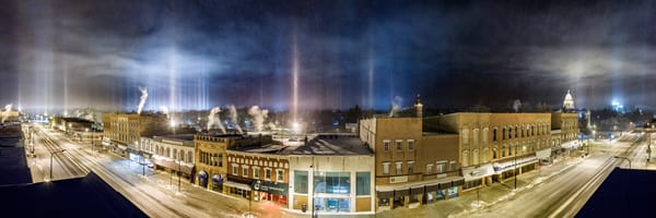 Light Pillar Panorama