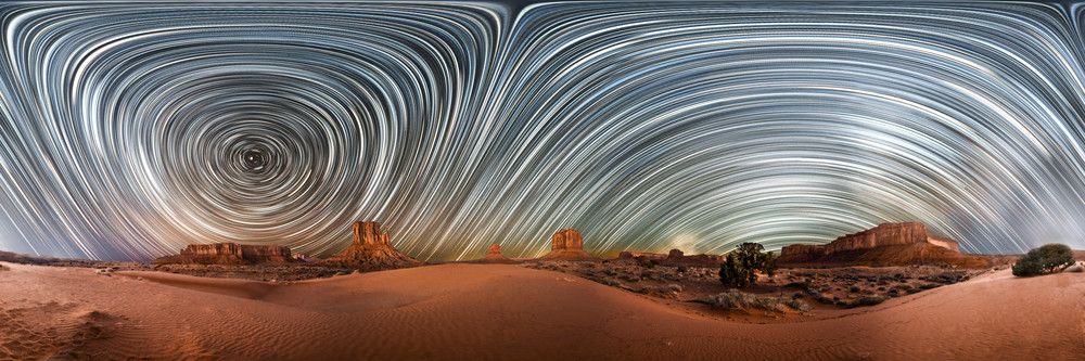 Startrails Over Monument Valley