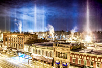 Light Pillars Over Charlotte